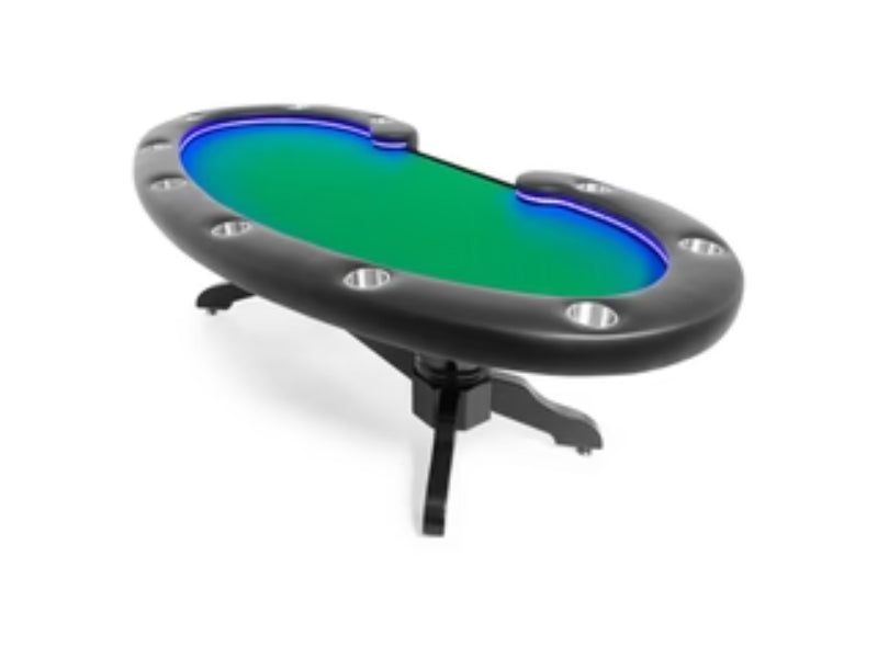 BBO Poker Elite Alpha 10 Person LED Sunken Playing Surface Poker Table 2BBO-ELTA