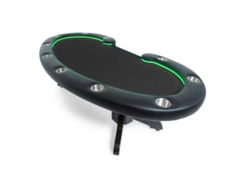 BBO Poker Elite Alpha 10 Person LED Sunken Playing Surface Poker Table 2BBO-ELTA