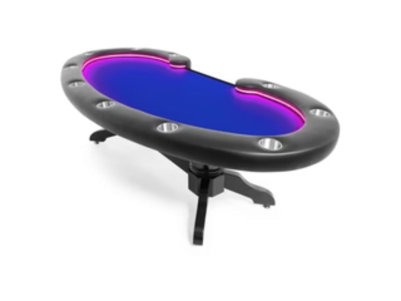 BBO Poker Elite Alpha 10 Person LED Sunken Playing Surface Poker Table 2BBO-ELTA