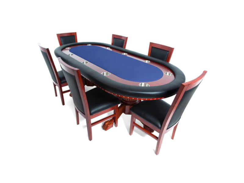 BBO Poker The Rockwell 10 Person Classic Mahogany Poker Table 2BBO-RW