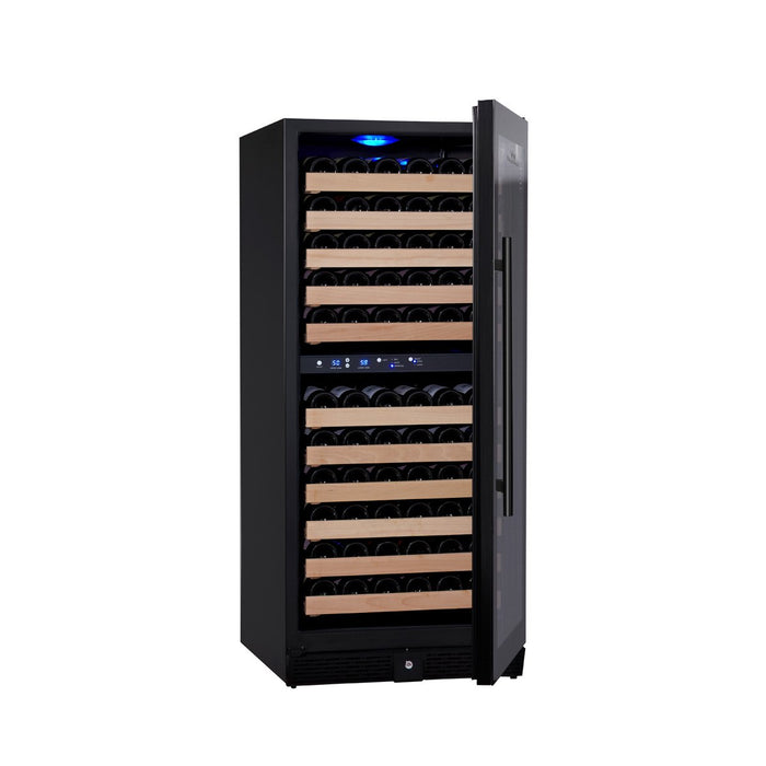 KingsBottle 100 Bottle Upright Dual Zone Wine Fridge For Home KBU-100DX