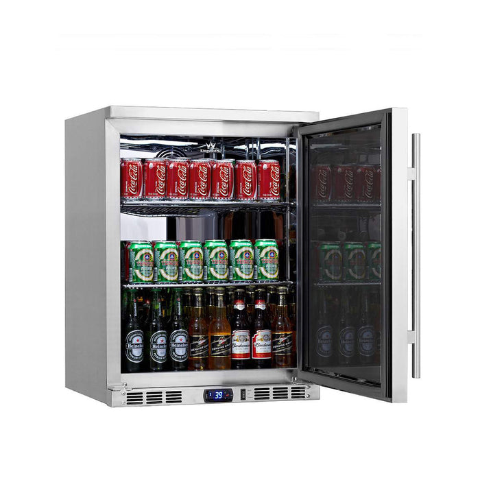 KingsBottle 24 Inch Outdoor Beer Fridge Cooler Stainless Steel