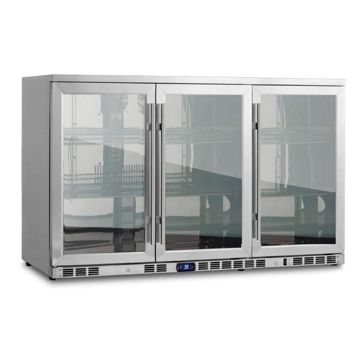 KingsBottle 53" Heating Glass 3 Door Large Beverage Refrigerator KBU328