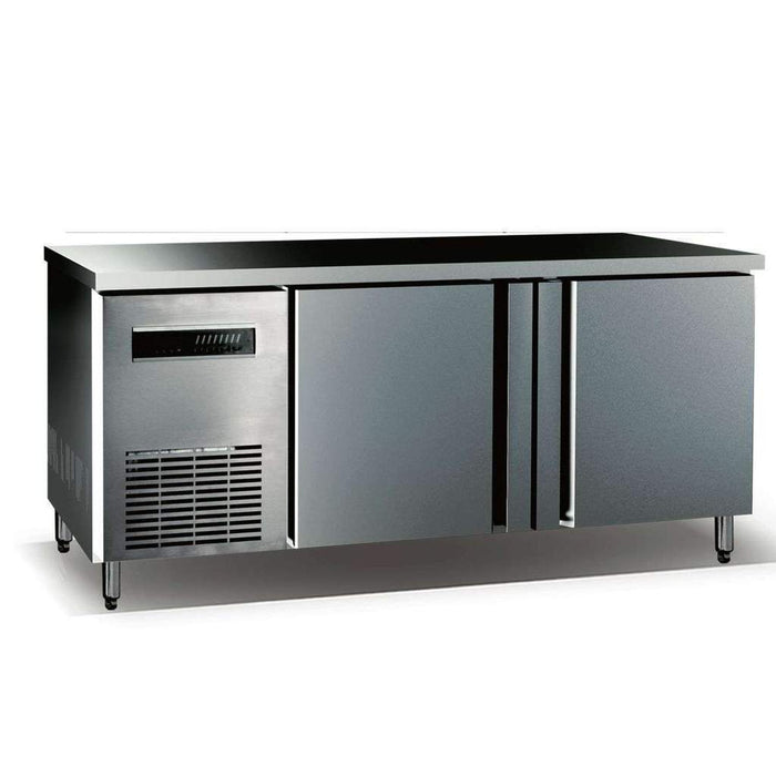 KingsBottle 59" Two Stainless Steel Door Back Bar Cooler KBU380