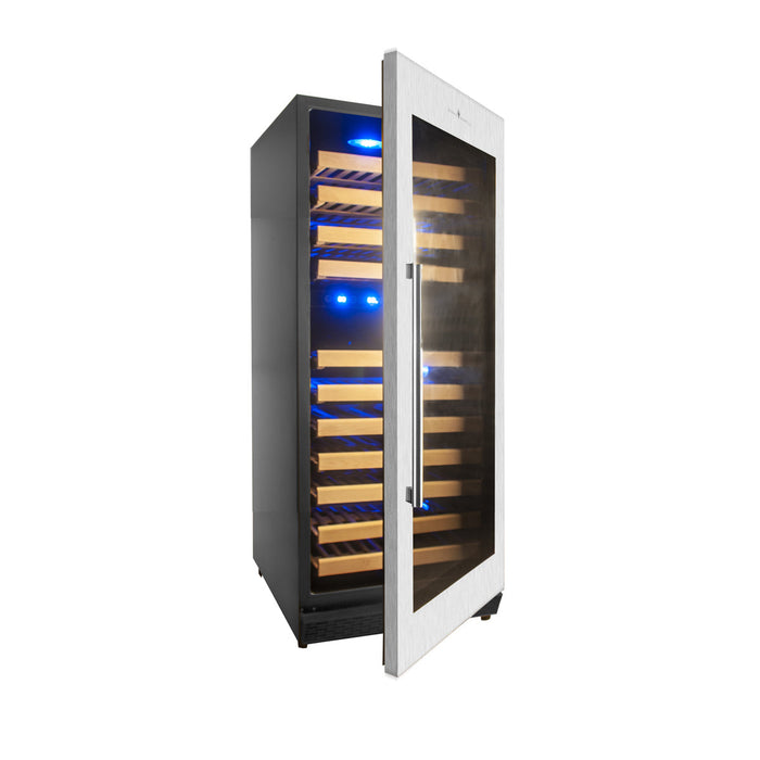 KingsBottle 100 Bottle Upright Dual Zone Wine Fridge For Home KBU-100DX