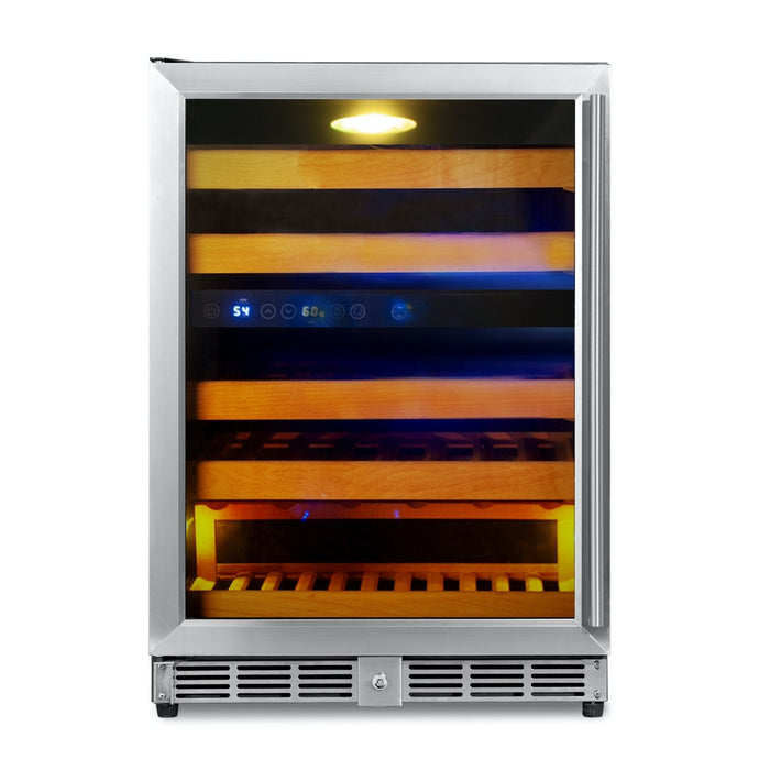 KingsBottle 44 Bottle 24" Under Counter Dual Zone Wine Cooler Drinks KBU50DX