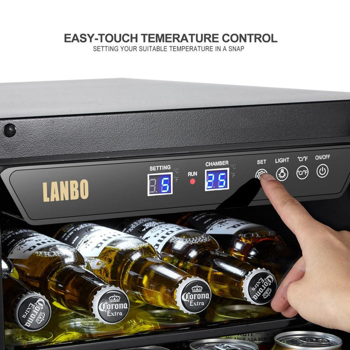 Lanbo Single Zone (Built In or Freestanding) Compressor Beverage Cooler - 70 Can Capacity LB80BC