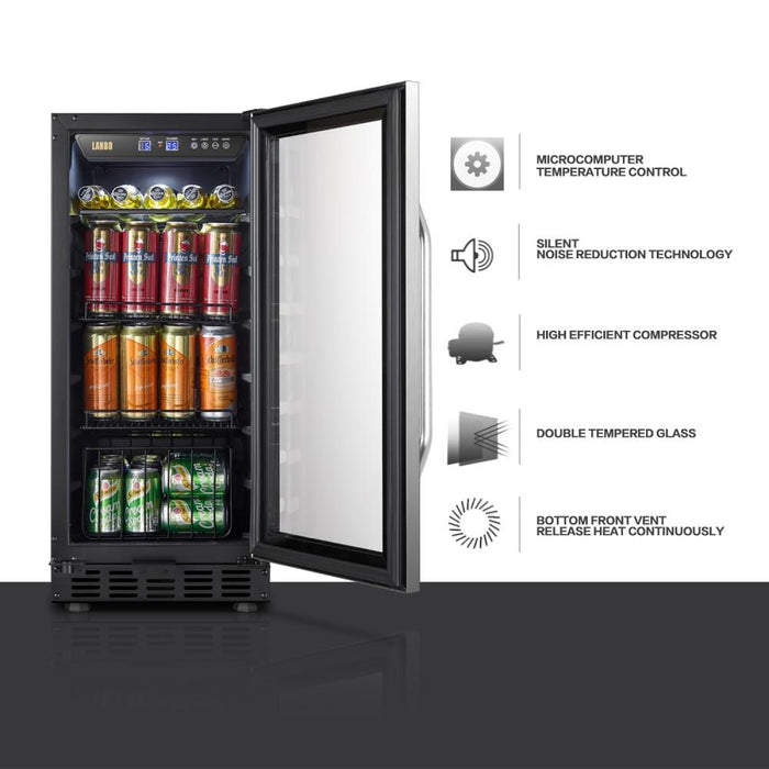 Lanbo Single Zone (Built In or Freestanding) Compressor Beverage Cooler - 70 Can Capacity LB80BC