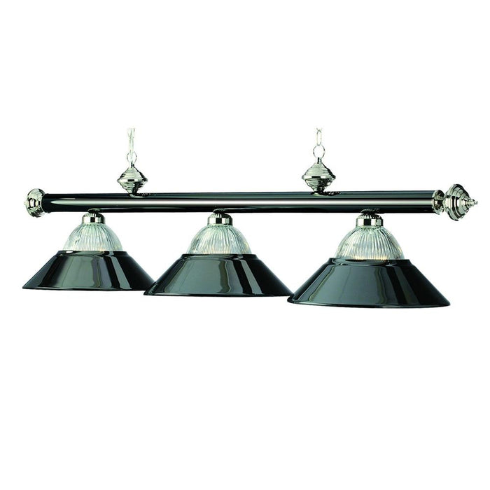 RAM Game Room 3 Lt - 54" Billiard Light - Black Chrome & Chrome