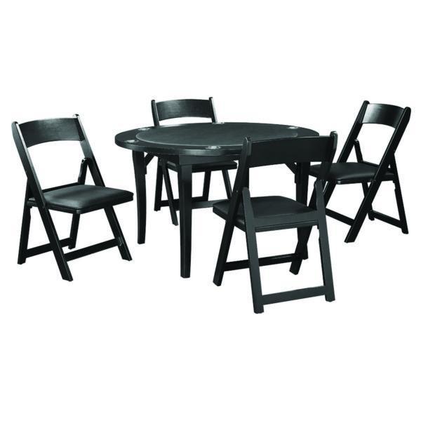 RAM Game Room 48" Folding Game Table - Black