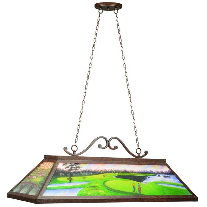 RAM Game Room 48" Hand-painted Golf Course Billiard Light RP 48 GOLF