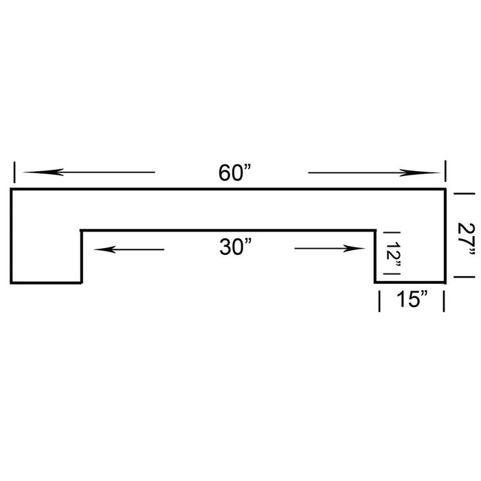 RAM Game Room 60" Bar - Black