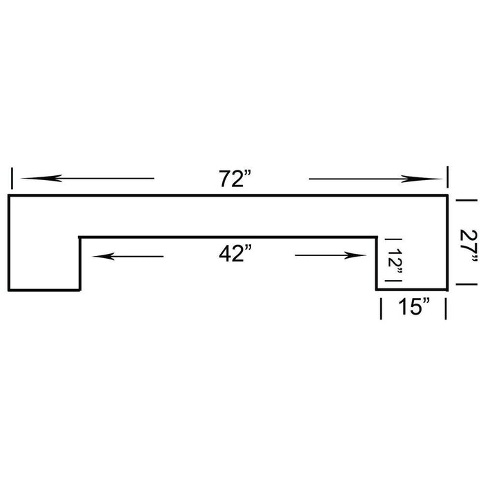 RAM Game Room 72" Bar - Black