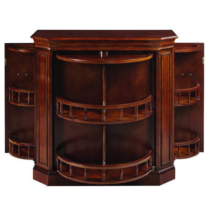 RAM Game Room Bar Cabinet w/ Spindle - Chestnut