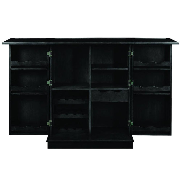 RAM Game Room Portable Folding Bar Cabinet - Black