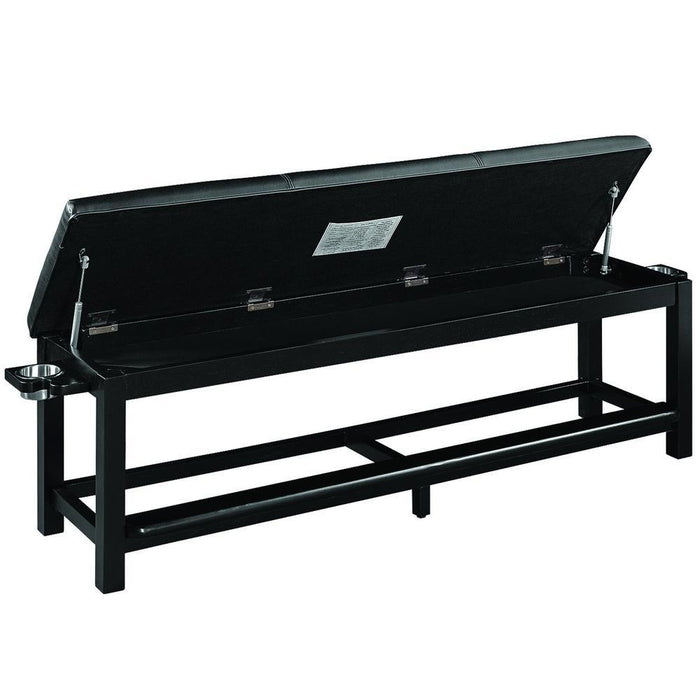 RAM Game Room Spectator Storage Bench - Black