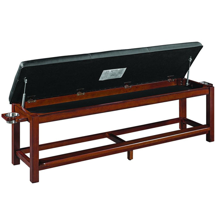 RAM Game Room Spectator Storage Bench - Chestnut