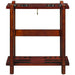 RAM Game Room Straight Floor Cue Rack - Chestnut - Game Room Shop