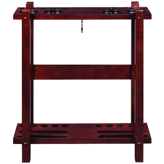 RAM Game Room Straight Floor Cue Rack - English Tudor - Game Room Shop