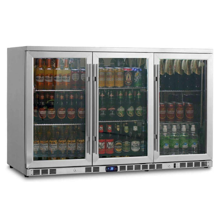 KingsBottle 53" Heating Glass 3 Door Large Beverage Refrigerator KBU328