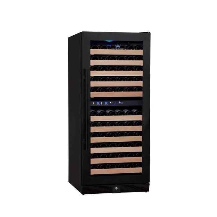 KingsBottle 100 Bottle Upright Dual Zone Wine Fridge For Home KBU-100DX