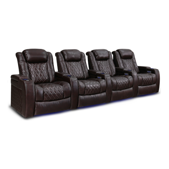 Valencia Tuscany XL Home Theater Seating Row of 4